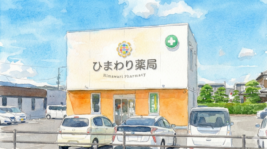 水彩画の糸島潤薬局